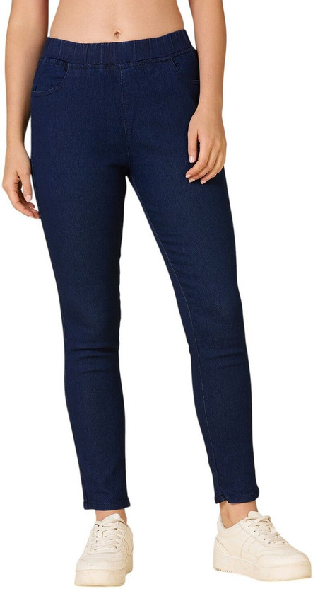 3BUTTERFLIES Skinny Women Dark Blue Jeans
