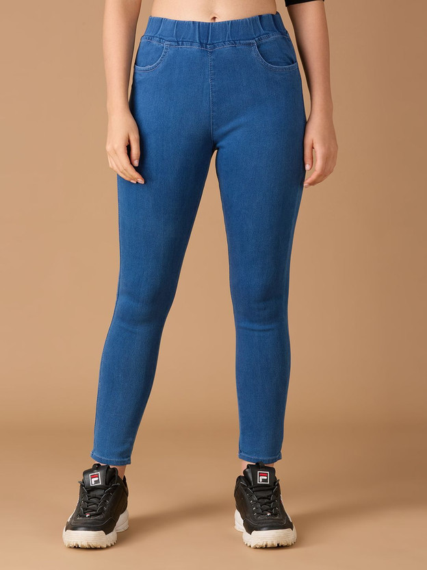 3BUTTERFLIES Skinny Women Blue Jeans