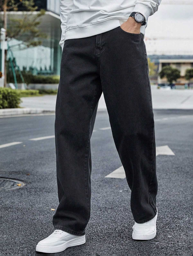 ZAYSH Loose Fit Men Black Jeans