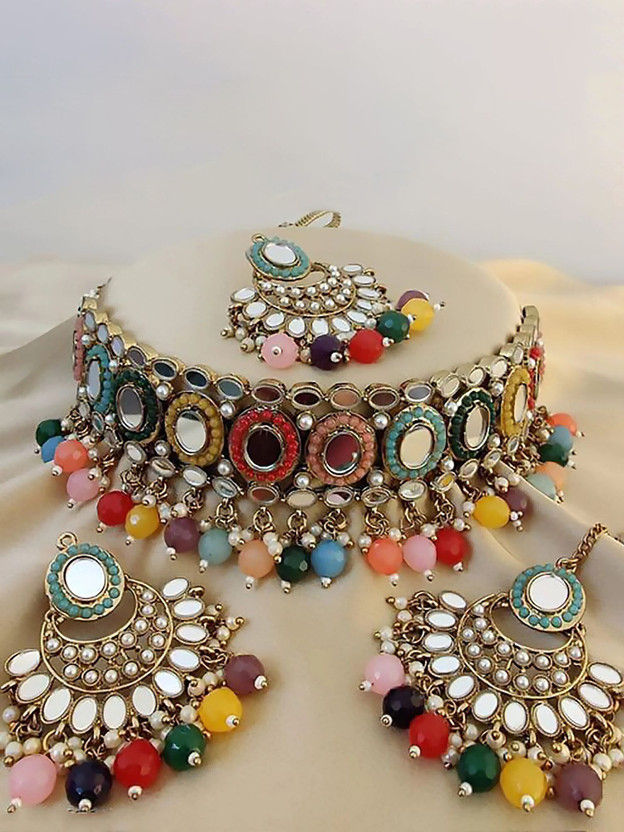 bwon Alloy Gold-plated Multicolor Jewellery Set(Pack of 1)