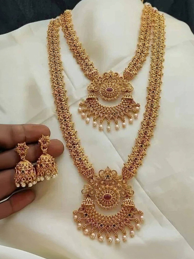 SSS ARTS Alloy Gold-plated Gold Jewellery Set(Pack of 1)