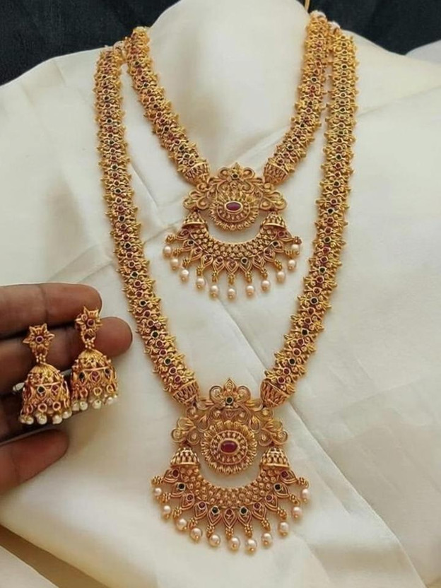 Nagneshi Art Alloy Gold-plated Gold Jewellery Set(Pack of 3)