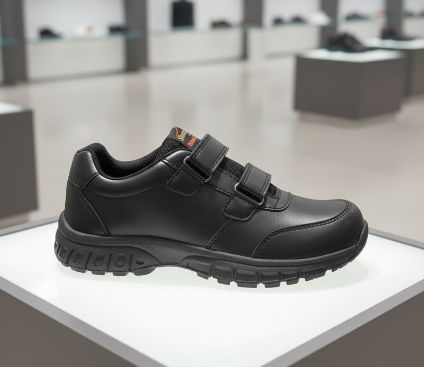 Shoegears Boys & Girls Velcro School Shoes(Black, 16 Years & Above)