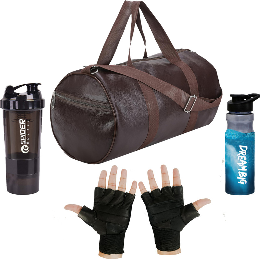 COOL COOL INDIANS Gym duffel Bag Leather Bag Shaker Bottle Gym Gloves with Long Wrist Strap Fitness Accessory Kit Kit - Flipkart Deal