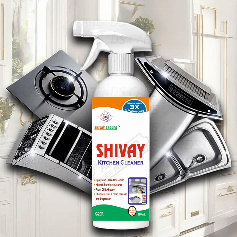 SHIVAY GROUPS kitchen oil & grease stain remover spray Oven/Gas stove/Chimney Cleaner A1 Kitchen Cleaner(490 ml)