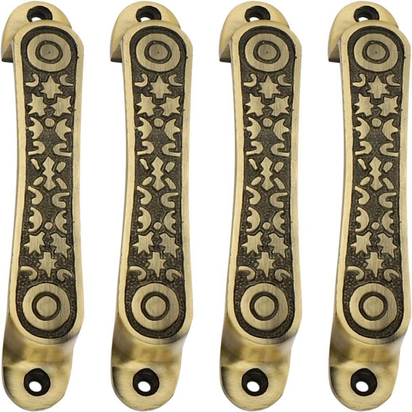Flipkart Peppa™ Antique Brass Finish Window and Door Handle 6 inches (Pack of 4) Gold Plated Cabinet/Drawer Handle(Steel Pack of 1) - Flipkart Deal