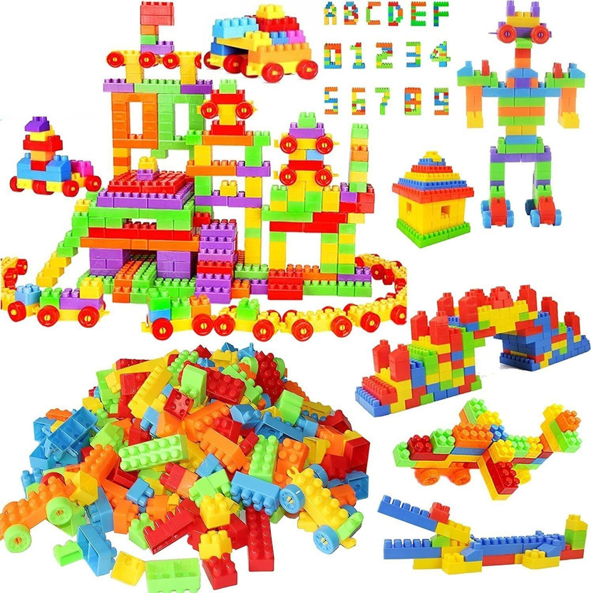 CloudTech Baby DIY Blocks 100% Non-Toxic Creative Learning Educational Toy Puzzle For Kids(Multicolor)