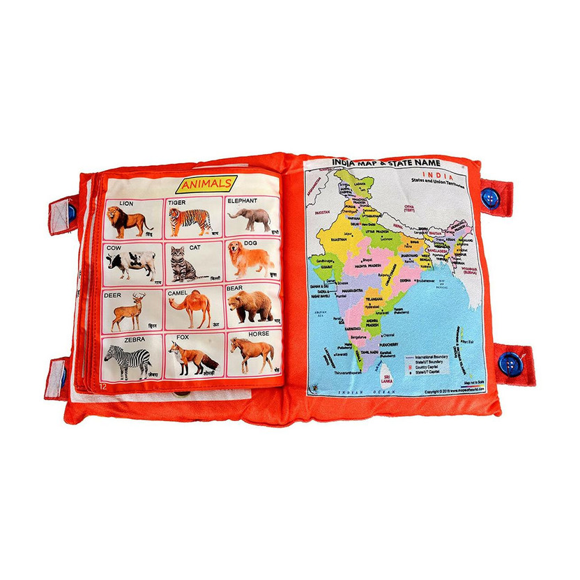 Dorytoys Learning Pillow Book for Kids Educational Toys(Red)