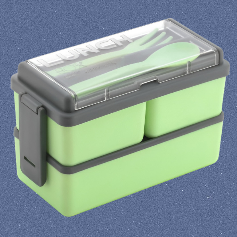 Ecodex GreenPack Portable Bento Lunch Box with Smart Storage Layout 1 Containers Plastic School Lunch Box(1400 ml)