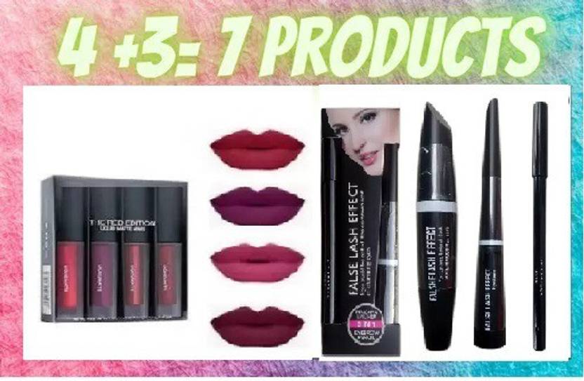 YELGO Liquid matte lipstick Red edition minis (Pack of 4) and Eye