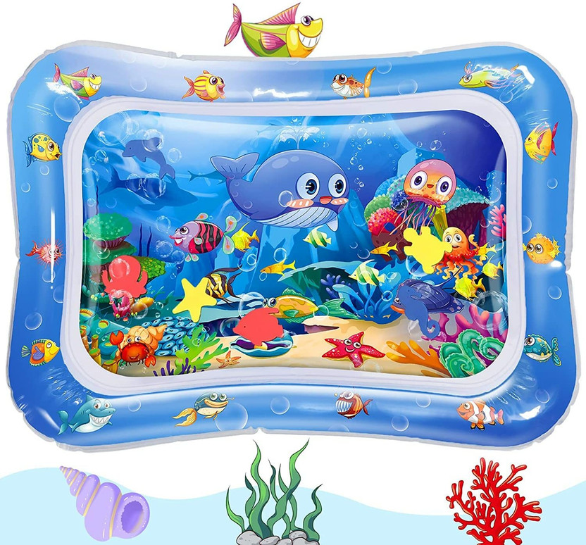 Riddhi Imperial Rubber Baby Play Mat(Blue, Medium)
