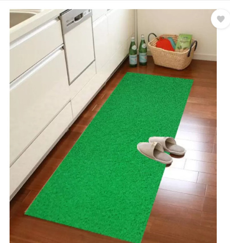 KARTIKEY HOME DECOR PVC (Polyvinyl Chloride) Floor Mat(Green, Extra Large)