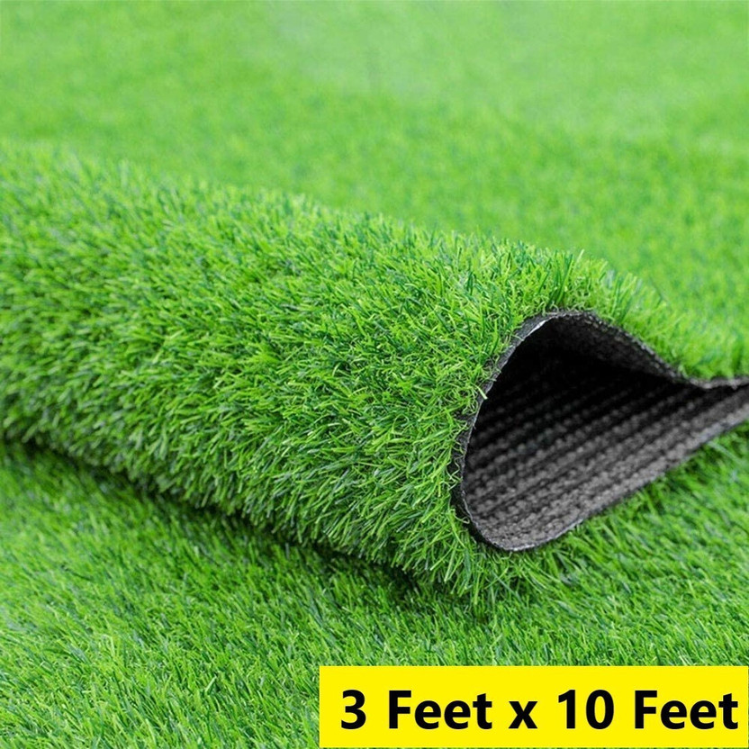 AAVAHAN Artificial Grass Floor Mat(Green, Medium)