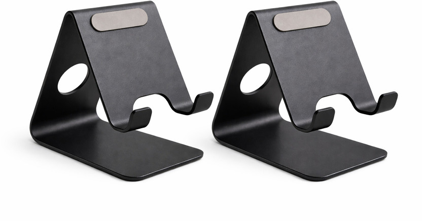 LifeLily Metal Phone Stand for Table, Aluminum Mobile Holder, Desk Stand Pack of 2 Mobile Holder