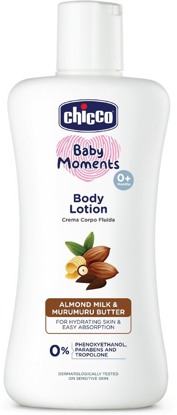 Chicco Baby Body Lotion, Non-sticky, Paraben & Phenoxyethanol Free, 0M+(200 ml)