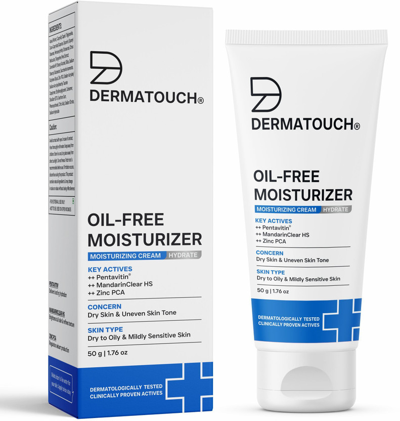 Dermatouch Oil-Free Moisturiser Lightweight Hydration | Non-Greasy Daily Moisture Care |(50 g)