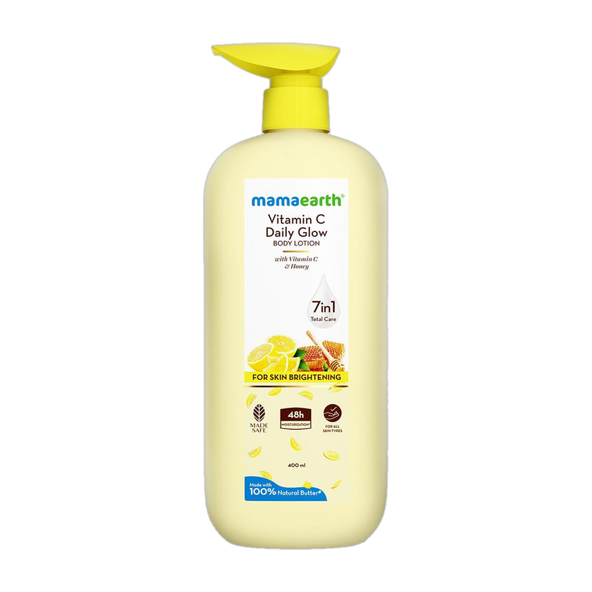 Mamaearth Daily Glow Body Lotion For Skin Brightening with Vitamin C & Honey(400 ml)
