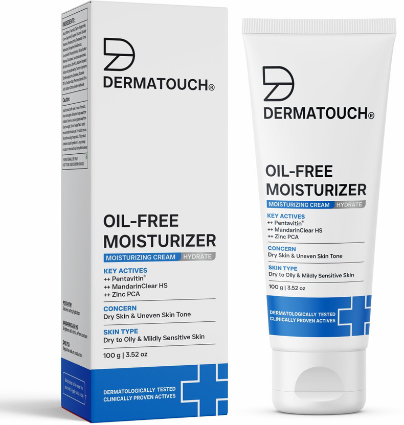 Dermatouch Oil-Free Moisturiser Lightweight Hydration | Non-Greasy Daily Moisture Care |(100 g)