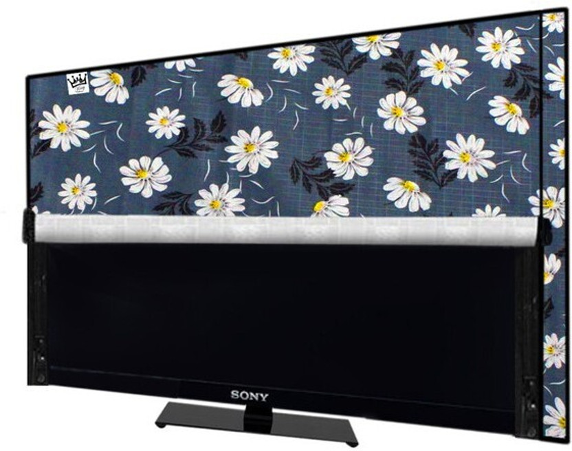 KingMatters Two Layer Cover,Water-Dust Proof Cover for 55 inch Computer Monitor, TV, LCD Monitor, etc  - Y21KM20_LED_55IN(White, Grey)