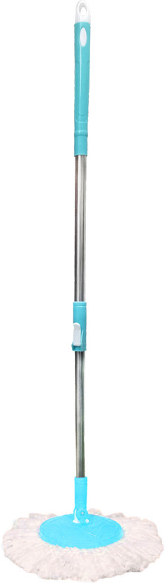 Pranay's Kleanup Economy Spin Mop-Rod Stick, Mop Head And 1 Microfiber Refill - Wet & Dry 360 Mop Mop Rod(Blue)