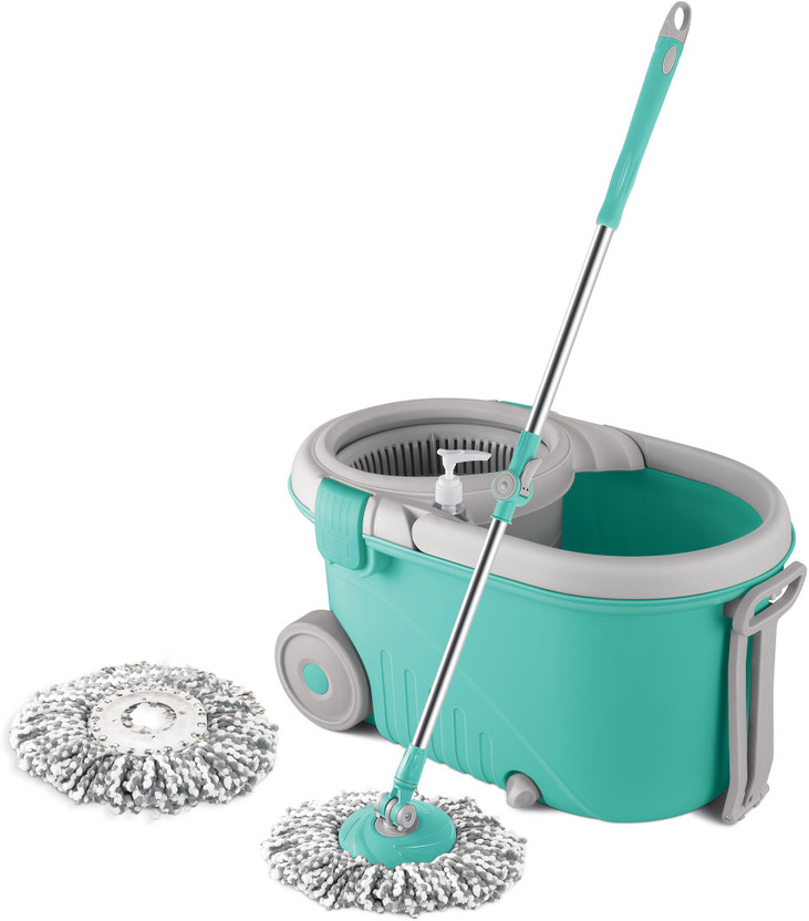 Spotzero by Milton ELEGANT SPIN MOP Mop Set(Green, Grey)