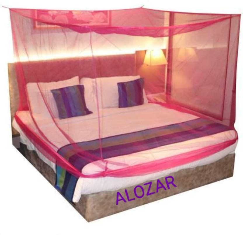ALOZAR ALOZAR Double Bed Size 6X6 Avoid Insect Pest Control Comfortable for Family, 100% AIR HDPE - High Density Poly Ethylene Washable Adults Mosquito Net(Pink, Bed Box) - Flipkart Deal