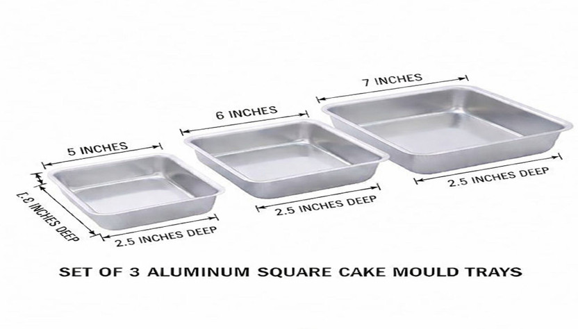 VPSK Aluminium Cake Mould 3(Pack of 3)