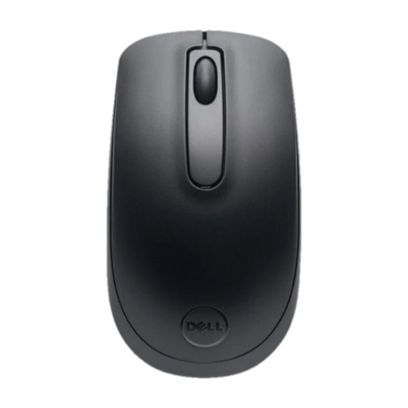 DELL WM118 Ambidextrous Optical Mouse 1000DPI, with USB Nano Receiver, Optical Tracking, Plug and Play(2.4GHz Wireless, Black)