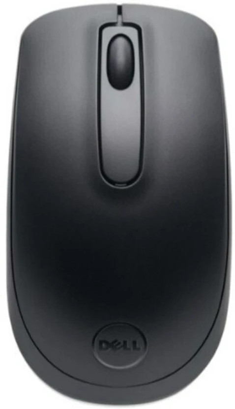 DELL WM118 Ambidextrous Optical Mouse 1000DPI, with USB Nano Receiver, Optical Tracking, Plug and Play(2.4GHz Wireless, Black)