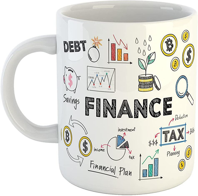 Giftsadaa Finance Design Printed Coffee mug | Best Gift For C. A. & Business Man White Ceramic Coffee Mug(330 ml)