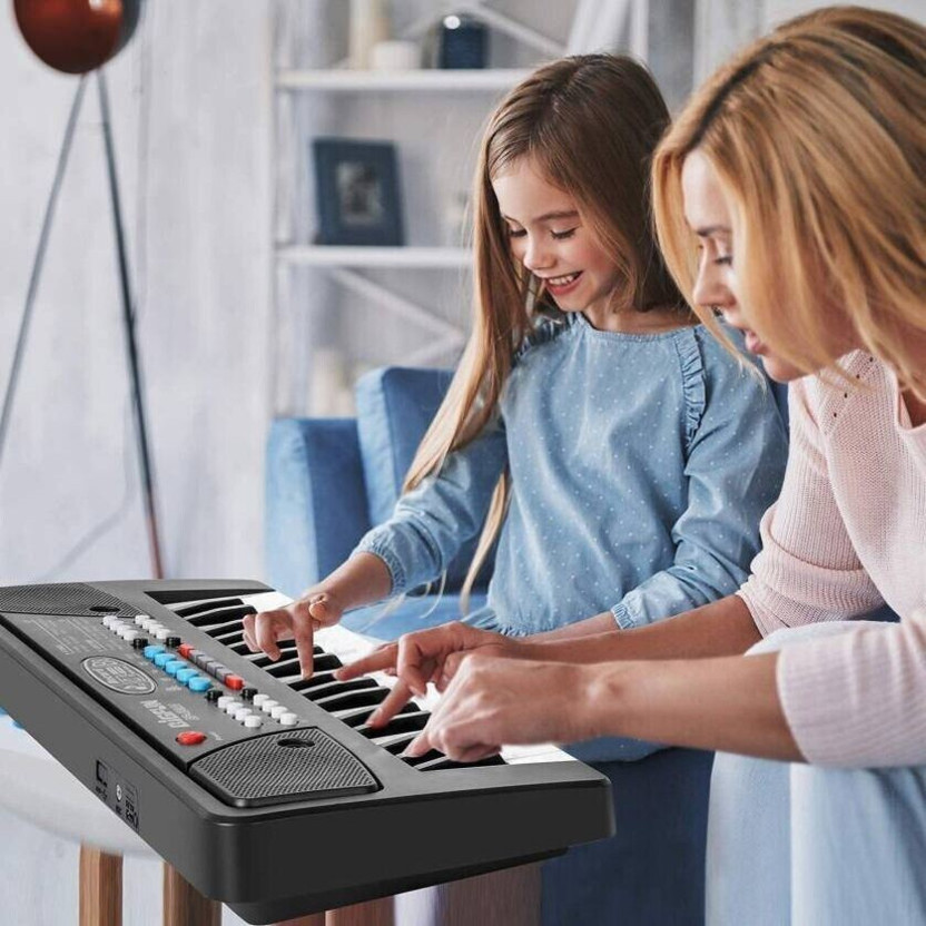 SALEOFF Bigfun 37 Keys Kids Piano Keyboard | Piano For Kids With Microphone725(Black)