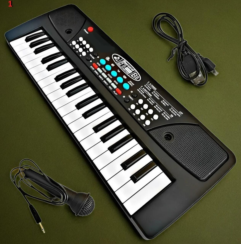 BANTAS A525 Piano Key Electronic Piano Keyboard Toy with DC Power Option(Multicolor)