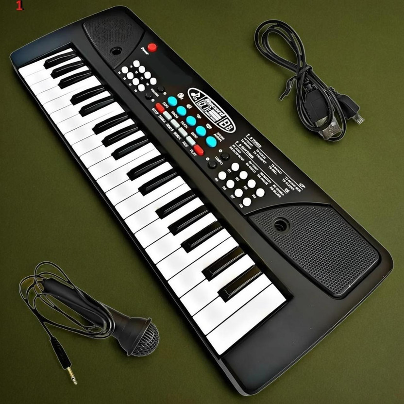BANTAS A525 Piano Key Electronic Piano Keyboard Toy with DC Power Option(Multicolor)