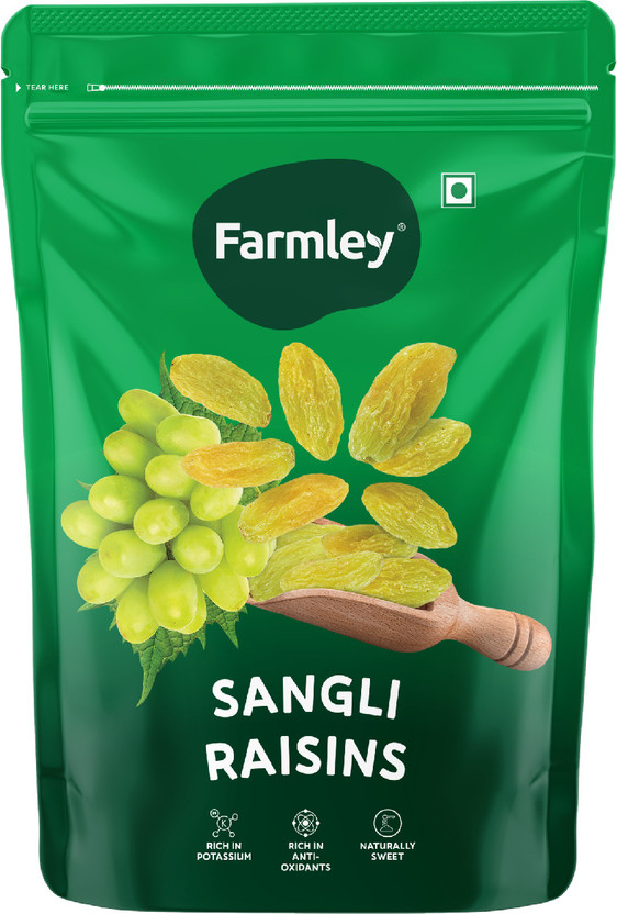 Farmley Premium Raisin Long Standee Pouch Raisins(1 x 500 g)