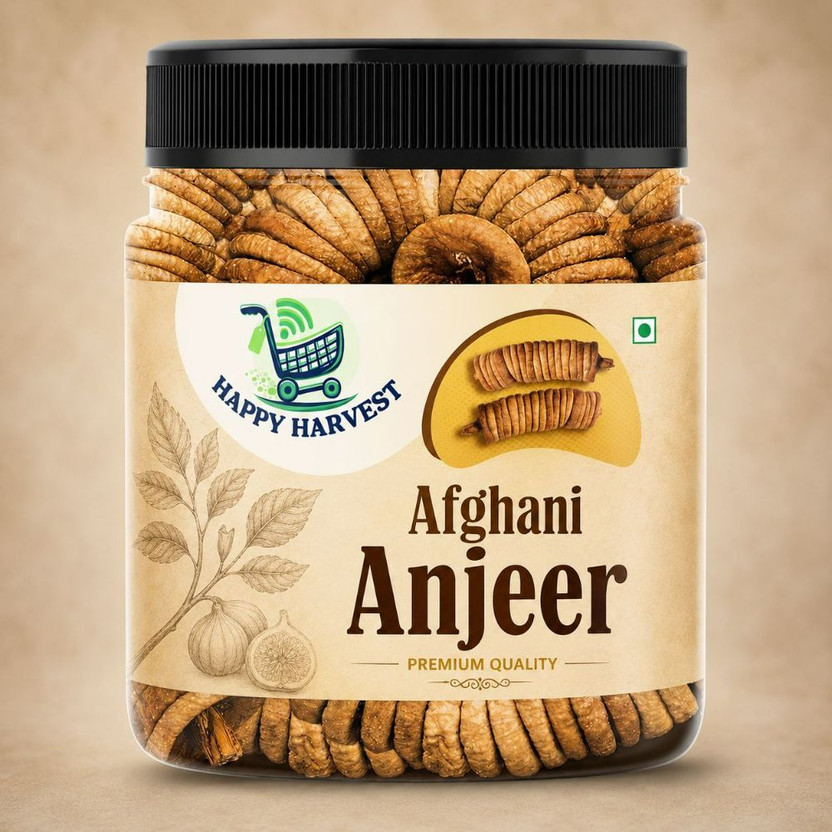 Happy Harvest Anjeer Dry Fruits || Dried Figs- 1 kg-JAR Packing Figs (1000g) Figs Figs(1 x 1000 g)