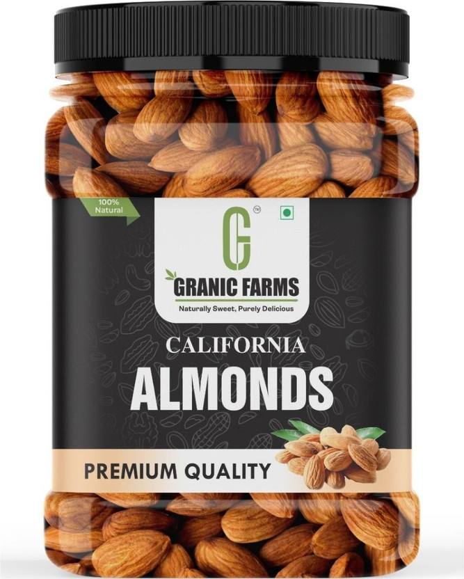 GRANIC FARMS Premium California Almonds | Badam Giri| Whole, Raw, Natural Badam | Almonds(1 x 500 g)
