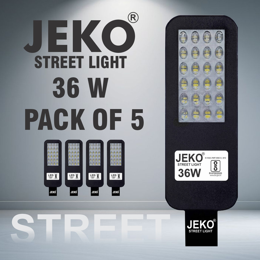 Jeko 36W Weatherproof Street Light for Security Lighting Street Light Outdoor Lamp(Grey)