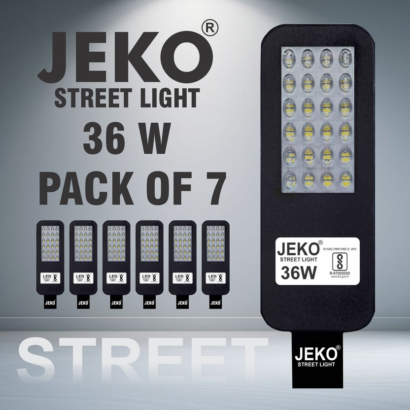 Jeko Jeko 36W Weatherproof Street Light for Security Lighting Street Light Outdoor Lamp(Black) - Flipkart Deal