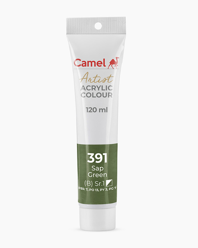 Camel ARTIST ACRYLIC TUBE OF SAP GREEN, 120 ML EACH, PACK OF 1(Set of 1, SAP GREEN)