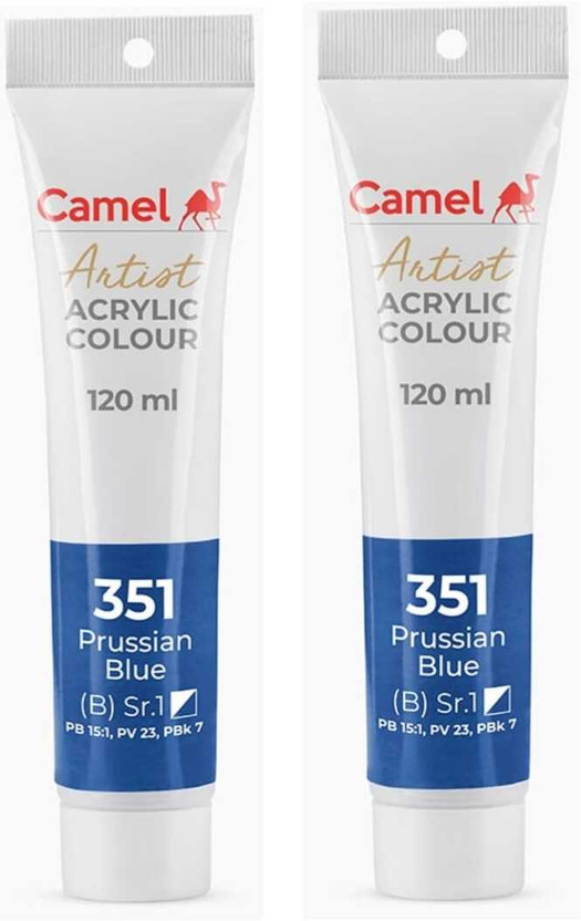 Camel ARTIST ACRYLIC TUBE OF PRUSSIAN BLUE, 120 ML, PACK OF 2(Set of 2, PRUSSIAN BLUE)