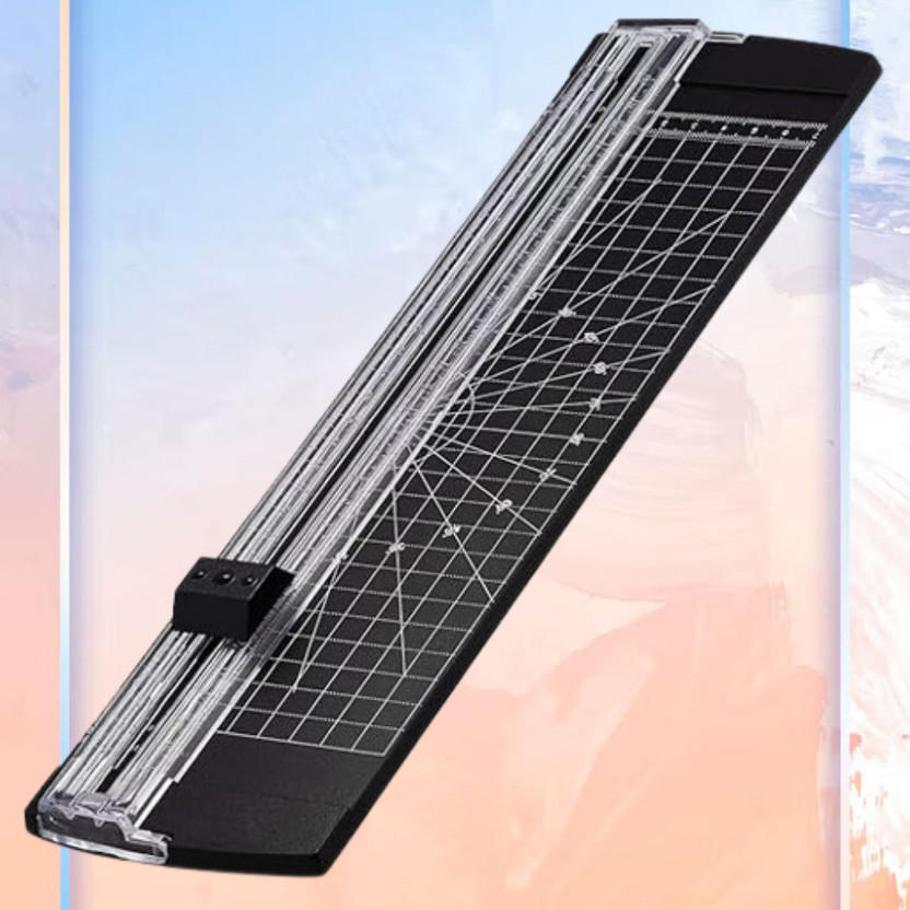 ISHKRISHENTERPRISE A4 Size Paper Trimmer, Portable Paper Cutter for Label, Origami, Card Rubber Grip Guillotine Paper Cutter(Set Of 1, Multicolor)