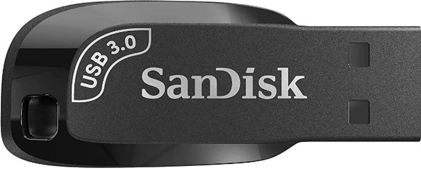 SanDisk Ultra Shift USB Flash Drive USB 3.0, 100MB/s 64 GB Pen Drive Compatible with Audio Player, Desktop Computer, Laptop, Mobile, Television USB 3.0 Plastic Case(Black)
