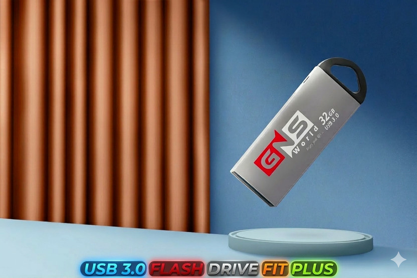 GNS World G-54-32 32 GB Pen Drive Compatible with Laptop, Audio Player, Gaming Console, Television, Desktop Computer USB 2.0, USB 3.0 Metal Case(Silver)