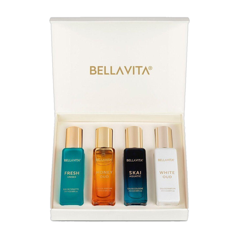 BELLAVITA BELLAVITA Luxury Unisex Perfume Gift Set - 4x20 ML Eau de Parfum  -  80 ml(For Men & Women) - Flipkart Deal