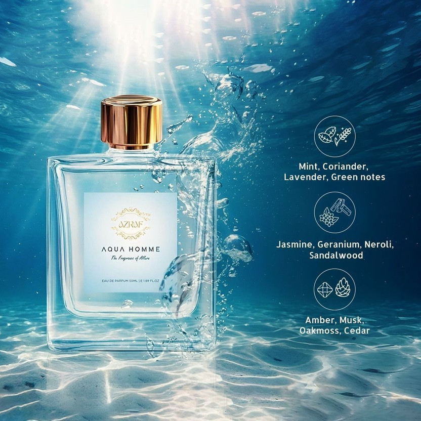 AZRAF AQUA HOMME Eau de Parfum  -  50 ml(For Men)