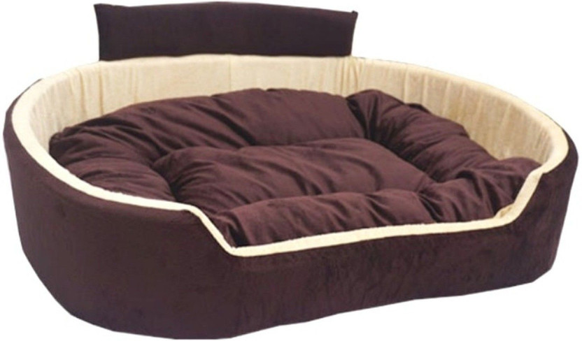TRANDING STYLISH Luxury Coller Sofas , Beds For Dog And Cat M Pet Bed(Brown & Cream)