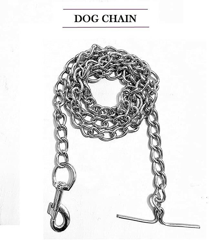 HOUSE OF COMMON CHAIN Heavy Weight Stainless Steel Long Chain for Very Heavy | Dog Leash(Medium, Silver)