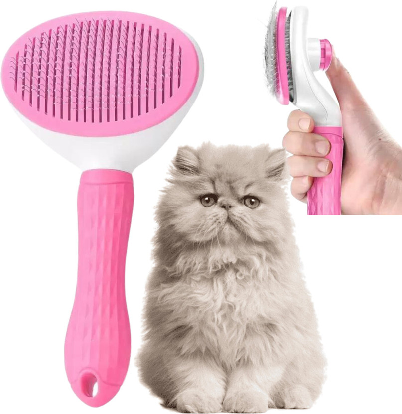 FABPRODUCTS Cat Brush & Comb - Cat Hair Brush - Cat Grooming Brush ( Multicolor ) Slicker Brushes for  Cat