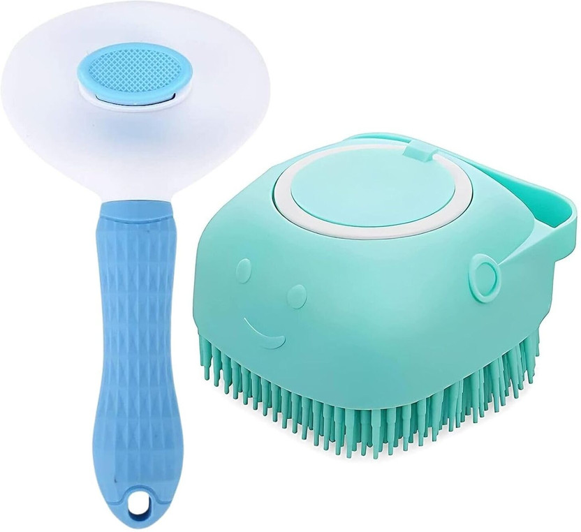 chullbull pet products Dog Hair Brush Combo - Pet Hair Brush Combo - Dog Bath Brush Combo Slicker Brushes for  Dog & Cat