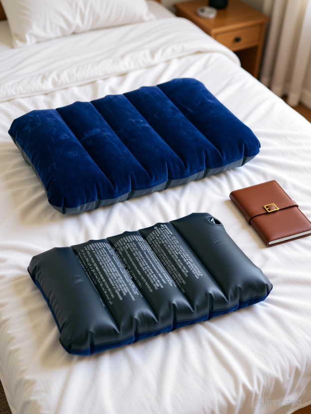 ZWAAN Air Travel Pillow Pack of 2 Solid(Blue)